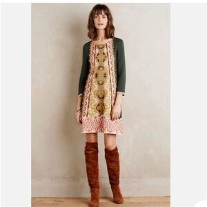 Anthropologie Knitted and Knotted Lanka tunic sweater dress